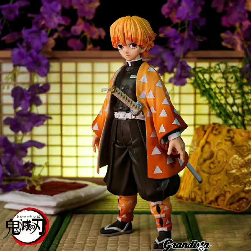 

24cm Demon Slayer Kimetsu No Yaiba Grandista Agatsuma Zenitsu PVC Action Figure Model Toys