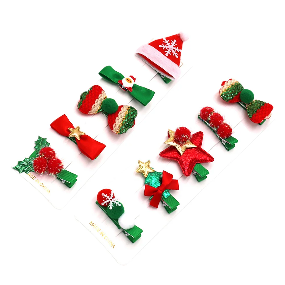

Hair Christmaskids Clip Accessories Clips Barrettes Styling Holiday Headwear Tree Pin Cute Photo Hat Props Booth Holder