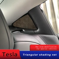 2pcs for tesla model3 rear sunshade back row seats heat insulation model 3 front rear sunroof windshield shade net accessory
