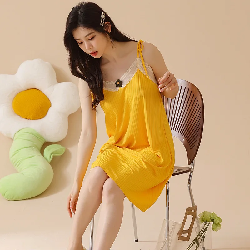 Women's Dress 2023 Summer Suspended Nightwear Sexy Dress Relaxed Nightwear Casual Homewear