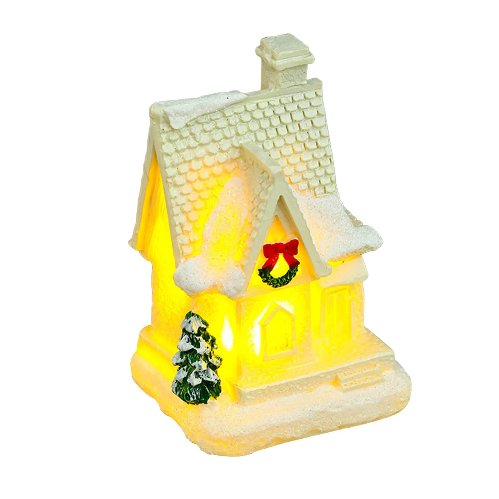 

Resin Christmas Village Houses Creative Craft Tabletop Statue for Christmas Themed Parties JS22