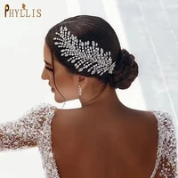 a54 wedding hair comb bridal boho headband bride hair clips crystal women headpiece rhinestone bridal hair accessories jewelry