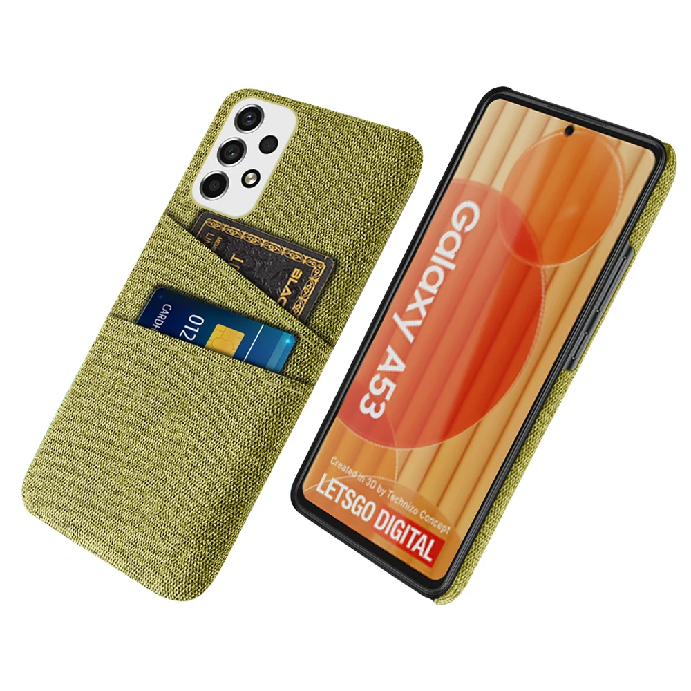 

For Samsung A53 Case Slim Soft-Touch Fabric + Hard PC Cover For Samsung Galaxy A53 5G Funda SM-A536B/DS 6.5" Card Slots Case
