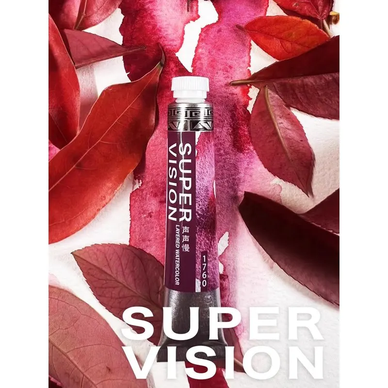 Фото Многослойная минеральная акварельная краска Super Vision, тюбик, 8 мл, 16 цветов, водная краска для художников, живопись, художественные поставщики №5