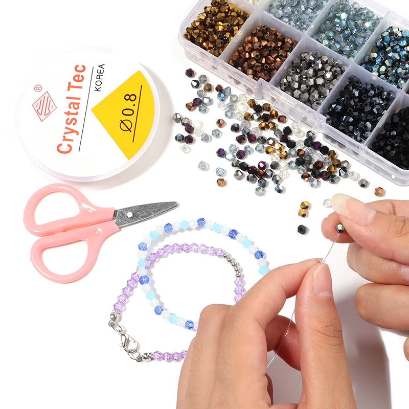 1 коробка набор стеклянных бусин