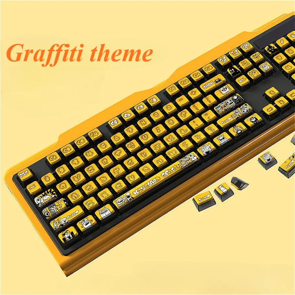 116-клавишный колпачок ASA с граффити из ПБТ для GMK67 GMK87 61/64/68/84/75/77 игровая