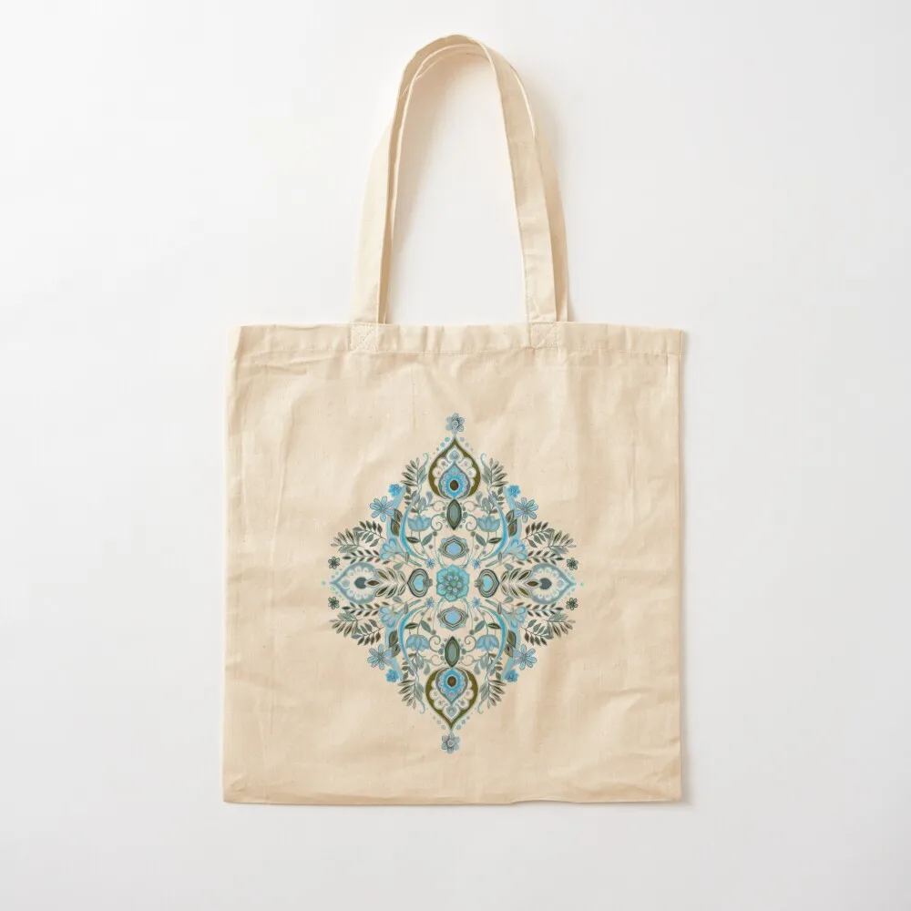 Сувременная народная сумка-тоут Aqua and Umber женская сумка для покупок холщовая