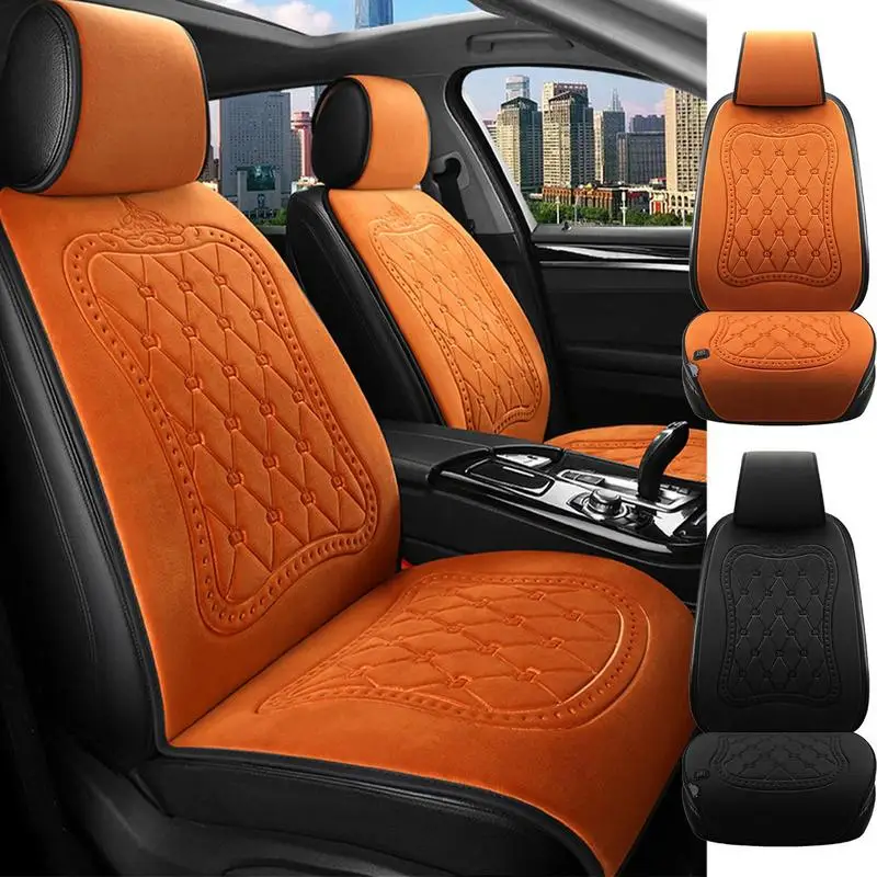 

Heated Seat Covers Breathable Car Heated Seat Cushion With Intelligent Temperature Controller 12V Universal Heated Seat Cover