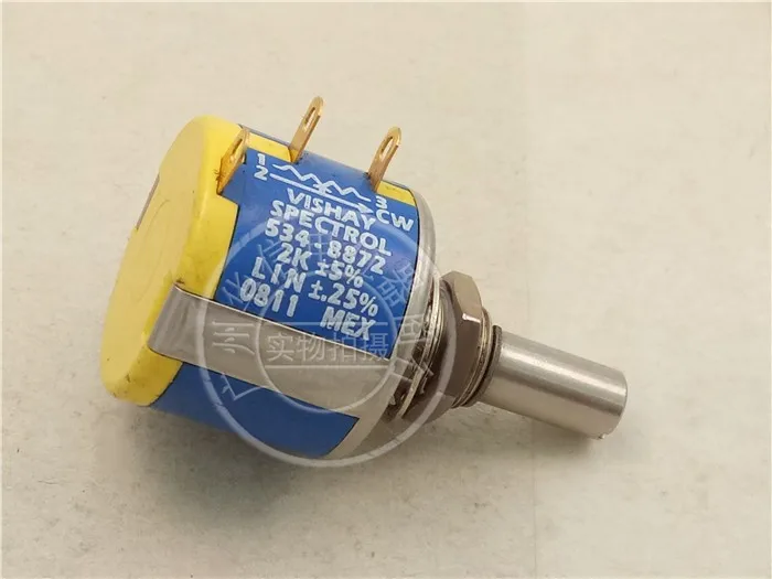 

Vishay 534-88722k Израиль 10-поворотный многокатушечный проволочный потенциометр ось 6 мм
