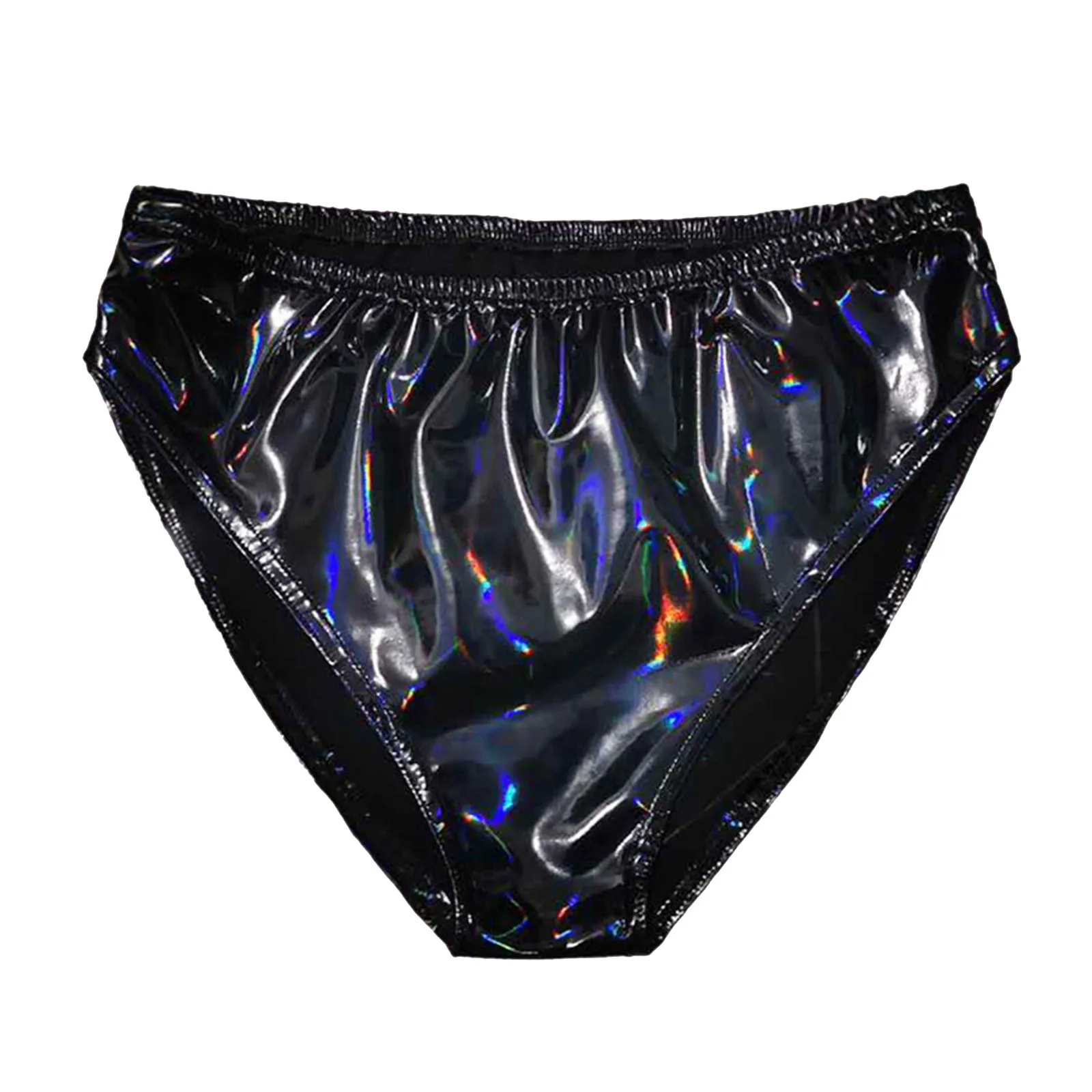 

Women Pu Brief Panties Colorful Black White High Waist Underpants Women's Underwear Lingerie Sleepwear