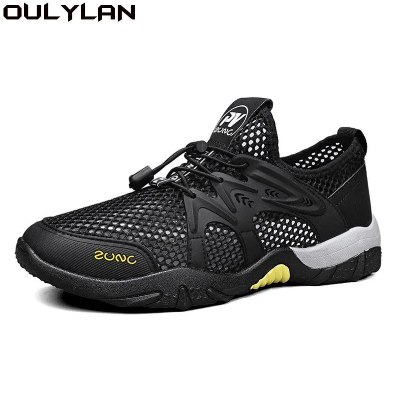 Мужская обувь Oulylan летние дышащие сетчатые уличные Нескользящие прогулочные