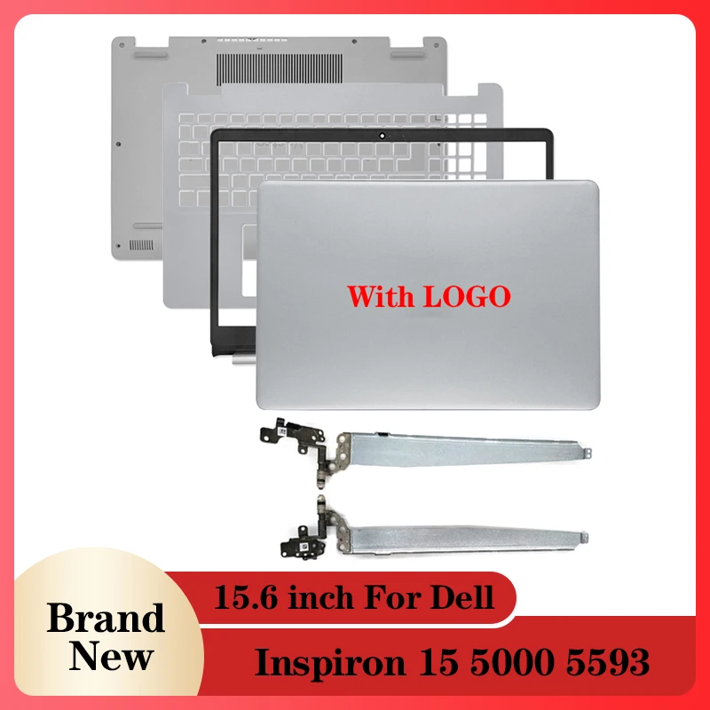 

Новая задняя крышка для ноутбука/передняя панель/петли/Упор для рук/Нижняя крышка для Dell Inspiron 15 5000 5593 чехол для ноутбука Серебристый