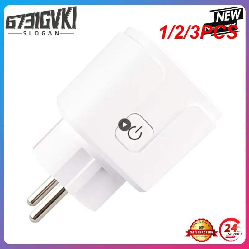 

1/2/3PCS Wireless Remote Socket Overcharge Protection 16a Tuya Power Socket Fireproof 16a Eu Plug Wifi Outlet Smart Life Diy