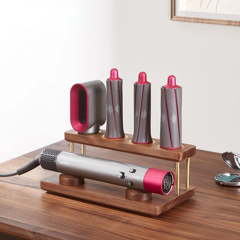 

Держатель для хранения для Dyson Airwrap, аксессуары для щипцов и щипцов, настенная Подставка-кронштейн, деревянный органайзер для ванной комнаты
