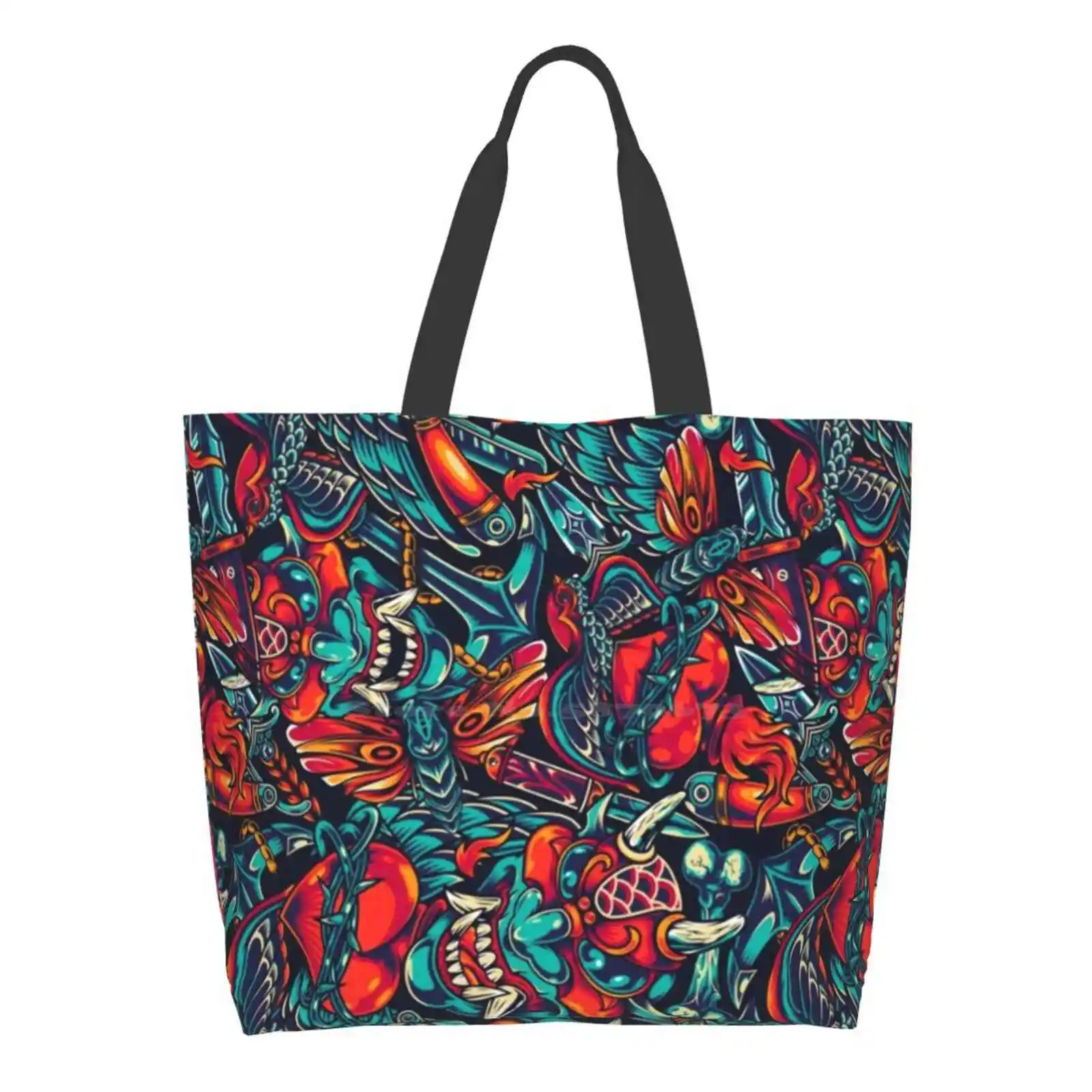 

Japanese S Shopping Bags Girls Fashion Casual Pacakge Hand Bag Japanese Acient Times Anime Bruce Lee Buddha Buddhism Cartoon