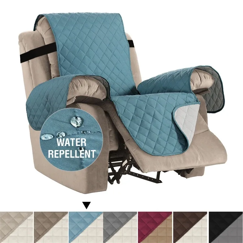 

Чехол для дивана из водонепроницаемой ткани в клетку, нескользящий протектор кресла с легким передвижением, складной чехол для гостиной