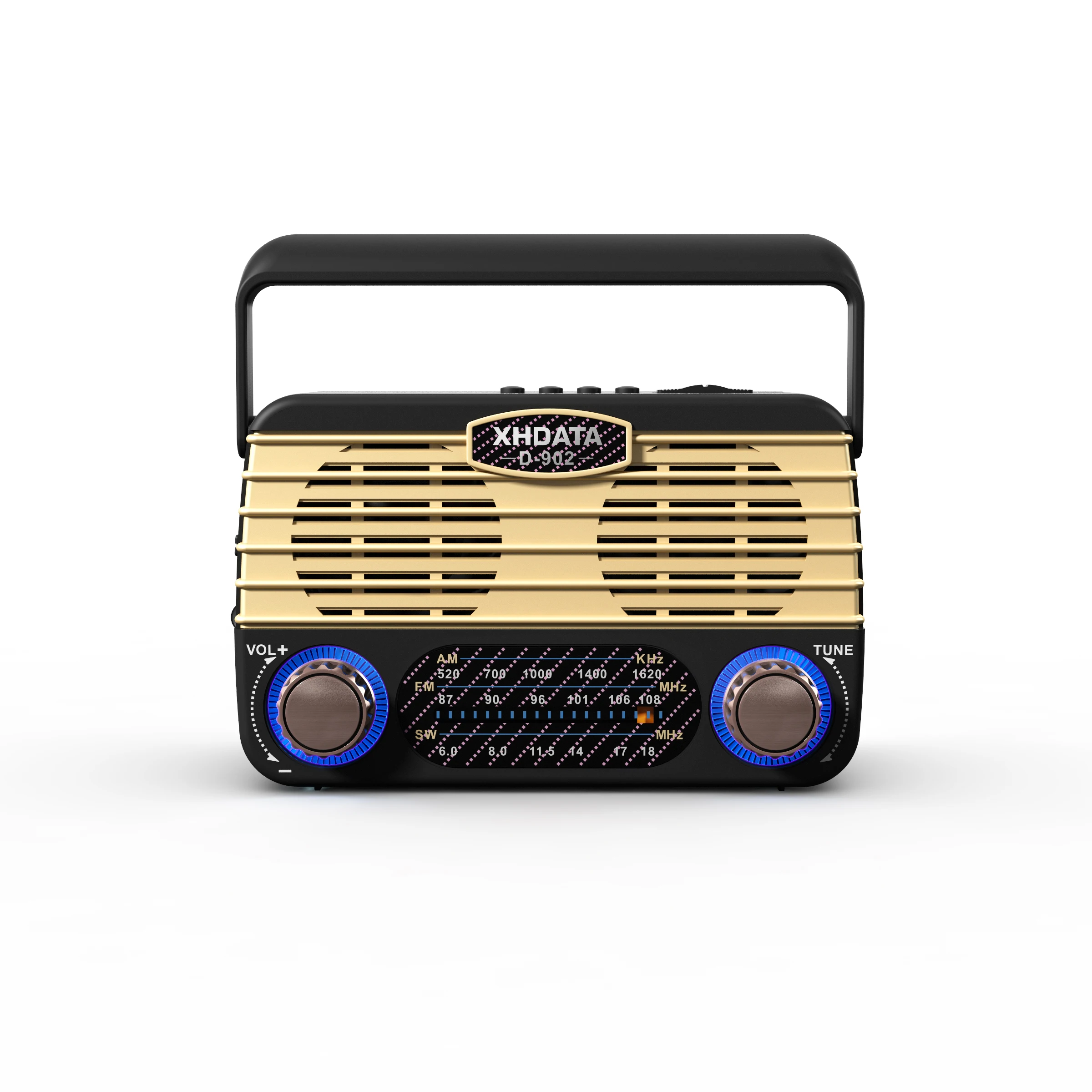 XHDATA D-902 радио FM USB SW AM приемник Солнечный портативный Bluetooth совместимые колонки