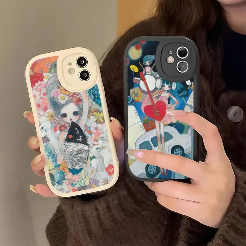 

Aya Takano Phone Case Hard Leather For iPhone 14 13 12 Mini 11 14 Pro Max Xs X Xr 7 8 Plus 6 6s