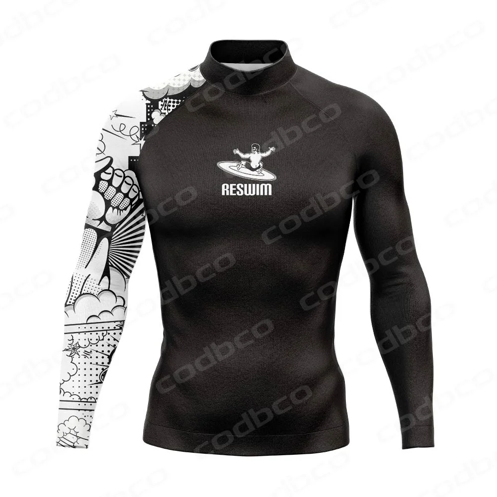 Мужская одежда для плавания и серфинга с длинным рукавом защитой от УФ-лучей