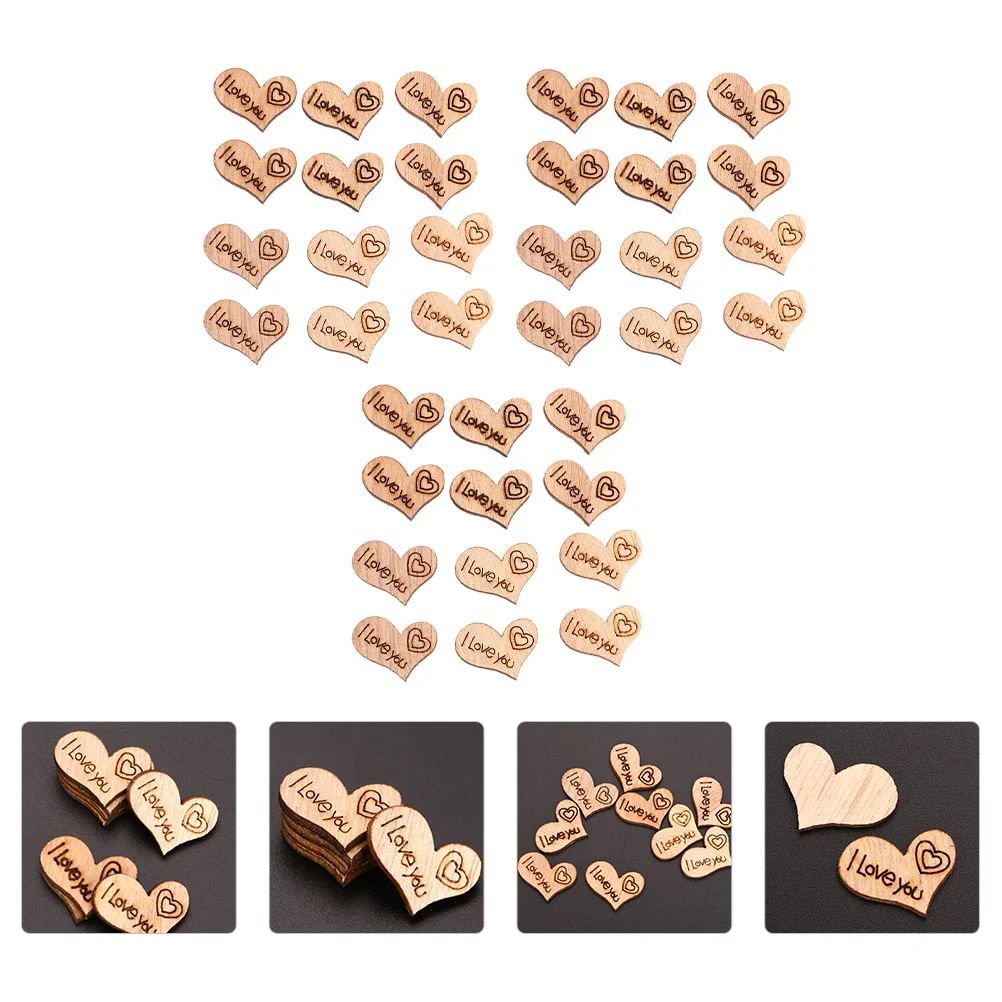 

Wooden Diy Wood Day Heart Love Chips Crafts Valentine Embellishments Gift Valentines Accessories Wedding Circles S Hearts Pieces