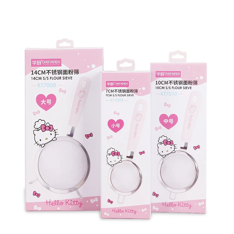 

Sanrio Cute Baking Tools Kitchen Supplies 304 Stainless Steel Leaky Spoon 30 Mesh Filter Screen Kawaii New Style Toys for Girls