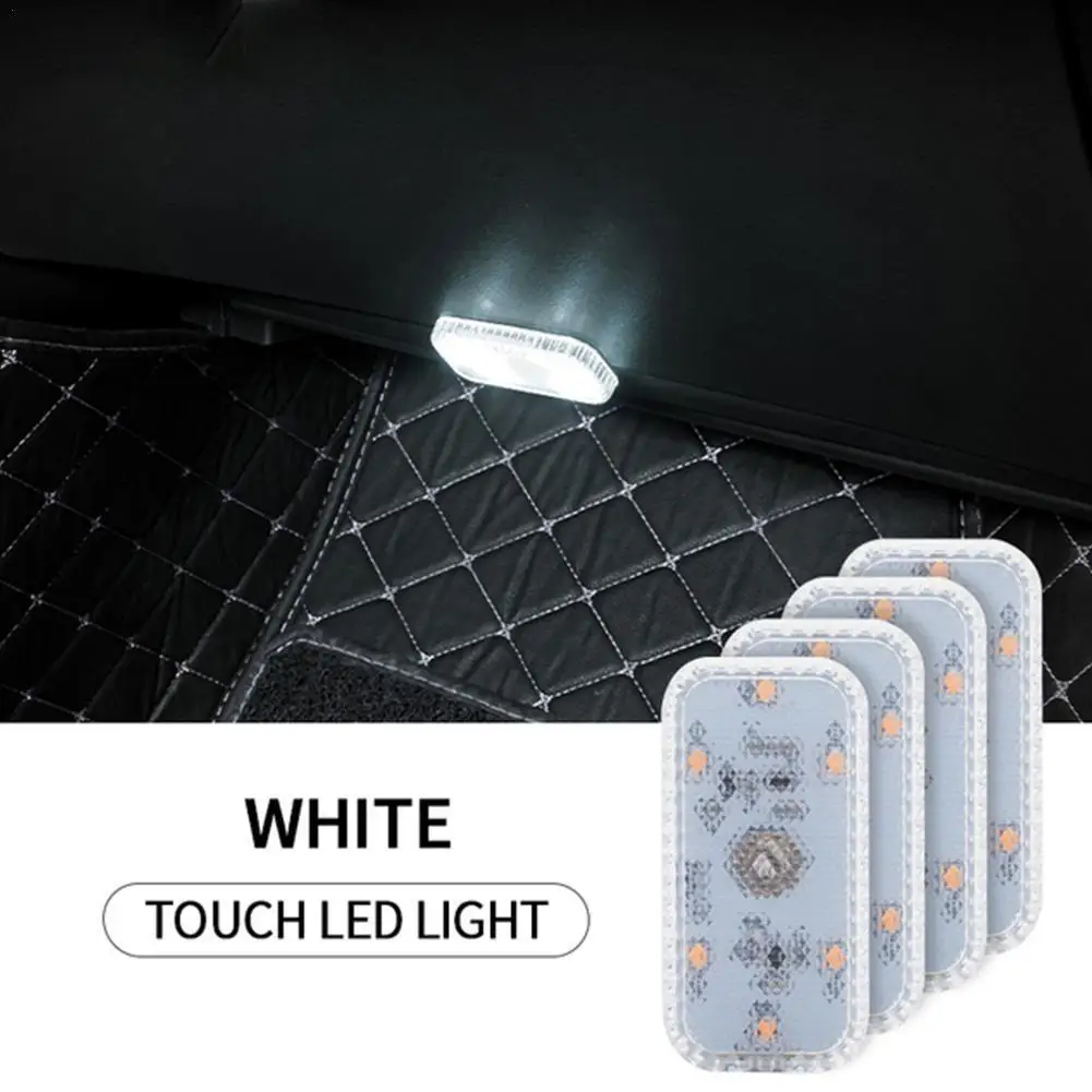 

1/2/4pcs Magnetic Car LED Lights Wireless Interior Light USB Roof Ceiling Reading Lamps for Door Foot Trunk Storage Box 5V