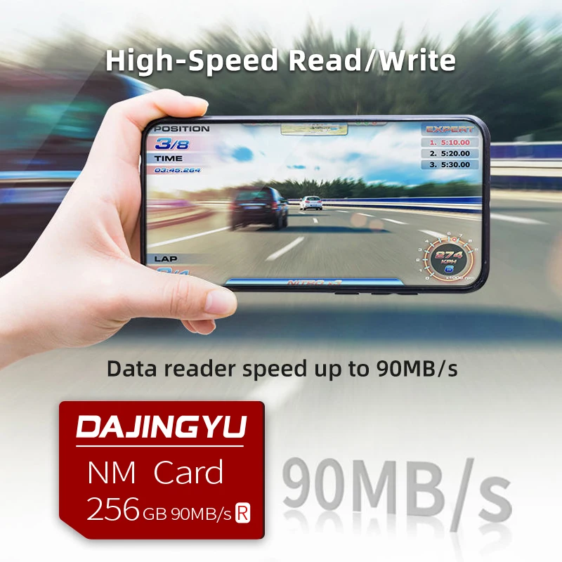 Карта памяти NM TF/SD-карта 90 МБ/с. 128 ГБ/256 ГБ подходит для смартфонов Huawei mate 20 P40 Pro Nova5 6