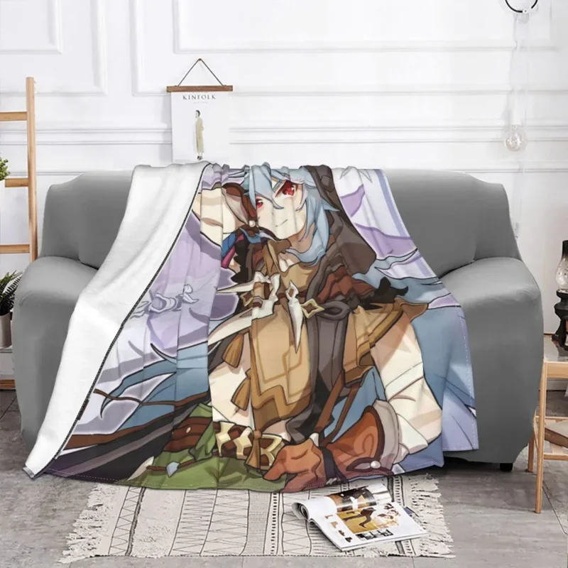 

Genshin Impact Blankets Velvet Print Berserker Multi-Function Super Soft Throw Blanket For Outdoor Bedding Throws