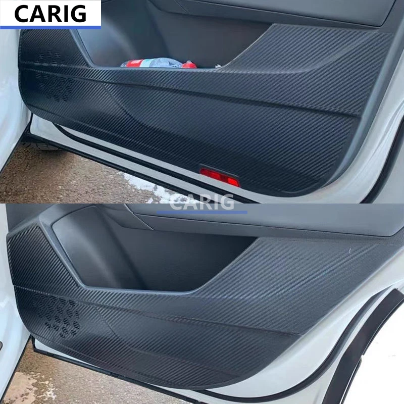 

Наклейка на дверь для VOLKSWAGEN TAOS/THARU/TAREK 19-22, Модифицированная пленка из углеродного волокна для интерьера автомобиля, аксессуары для модификации