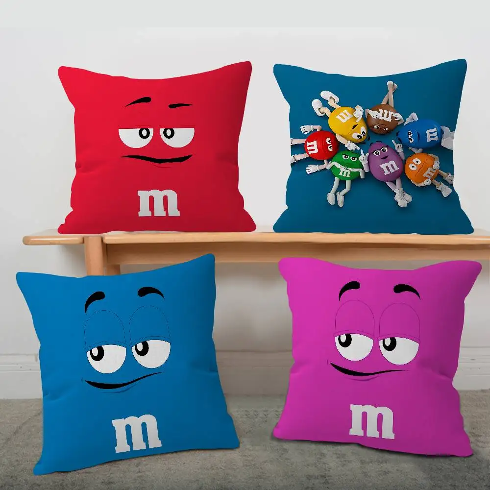 Фото Декоративный чехол для подушки M-Ms C-ChocolateS, чехол для диванной подушки, декоративный чехол для дома, наволочка №1
