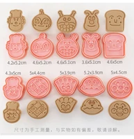 10pcs cookie stamp anpanman cutter set anime cartoon mold for baking kitchen accessories tools bread biscuit stamp reposteria