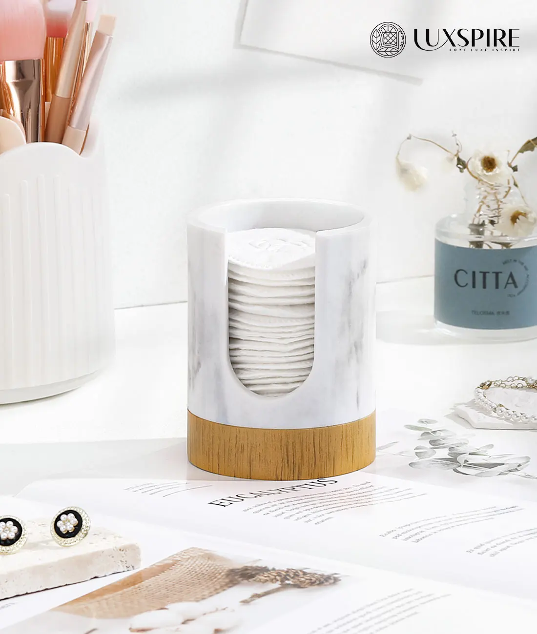 Диспенсер для чашек Luxspire ванной комнаты диспенсер Dixie 3 унции стаканов из смолы