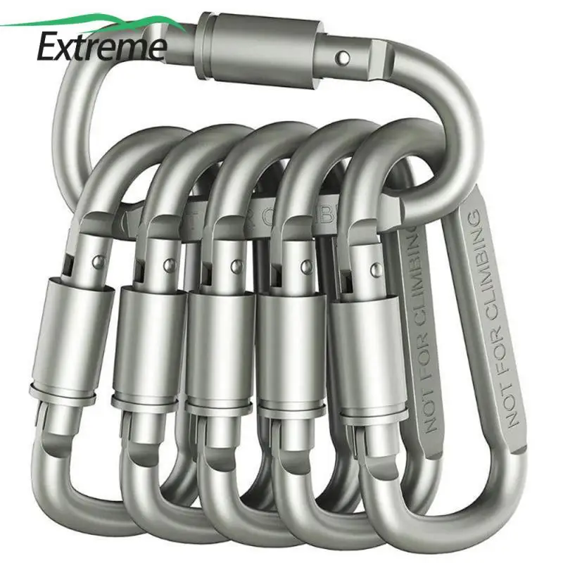 

Climbing Carabiner Professional D Shape Aviation Aluminum Safety Lock Outdoor Climbing Hiking Ascend Mountaineering Equipment