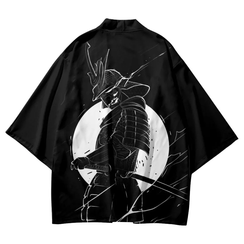 Традиционное японское кимоно пляжные шорты летняя уличная одежда с мультяшным