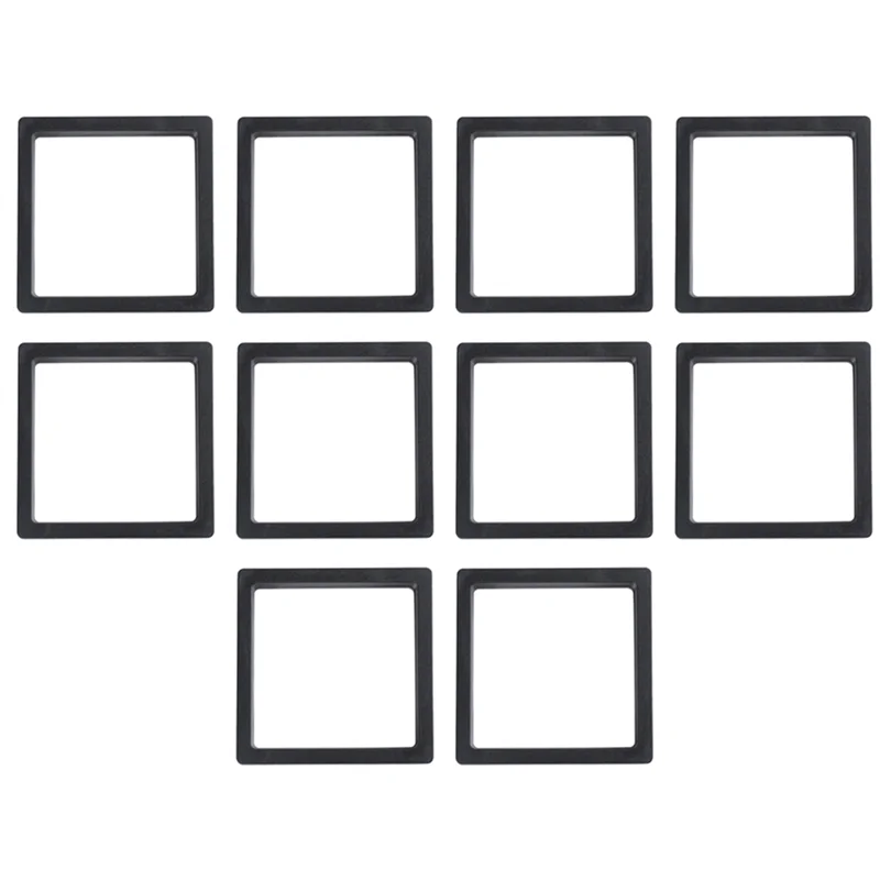 

10X Square 3D Albums Floating Frame Holder Coin Box Jewelry Display Show Case 9X9cm (with Base)