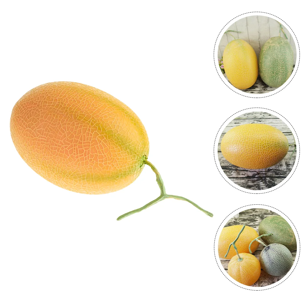 

Fruit Cantaloupe Artificial Model Fake Faux Prop Realistic Lifelike Melon Veggie Simulation Vegetables Decor Display