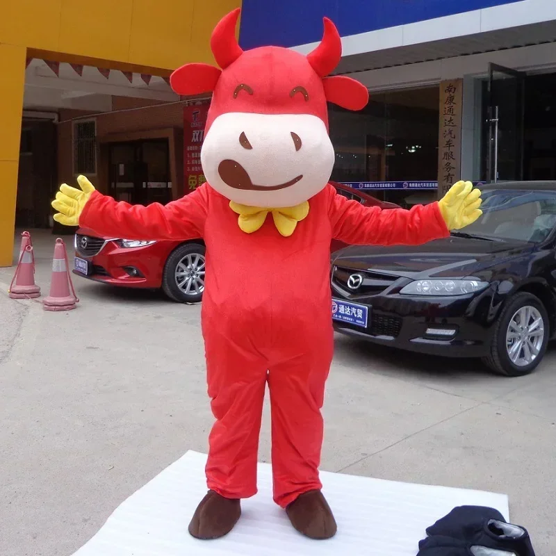 Коричневая Корова костюм талисмана взрослый быка