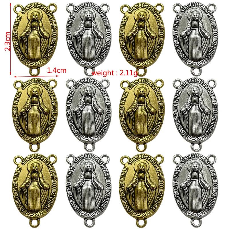 

10pcs 14*23mm New 2023 Tibetan Silver Gold Religious Belief Pendant Make Jewelry Bracelet Of Necklace Connector Alloy Accessorie