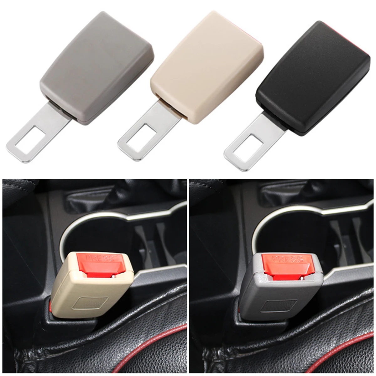 

1Pcs Car Seat Belt Clip Extension Plug Car Safety Seat Lock Buckle Seatbelt Clip Extender Converter Auto Interior Accessories