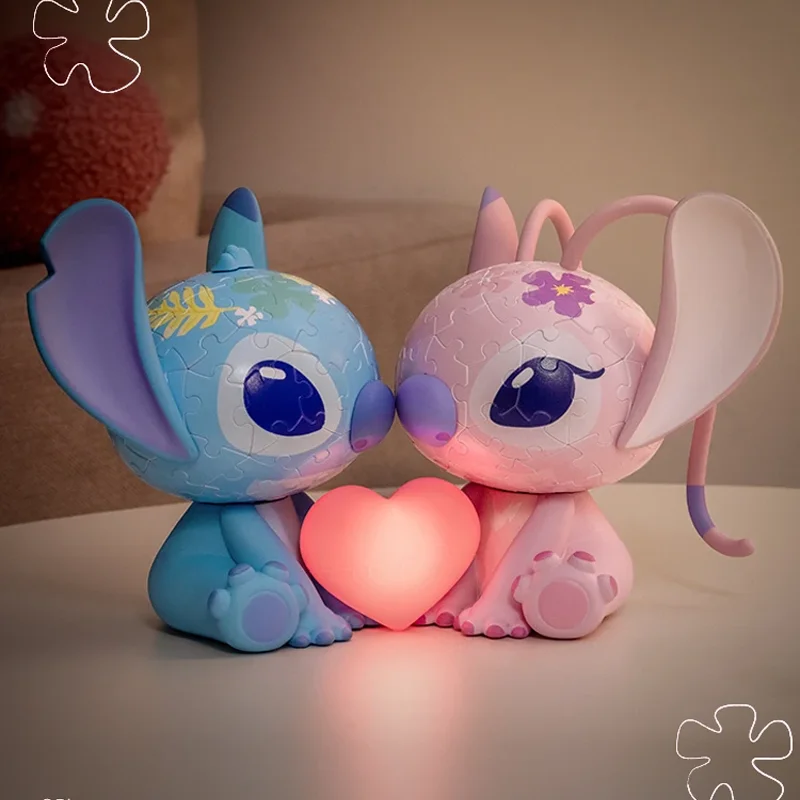 3D-Пазл Лило и Ститч Disney игрушки-аниме Стич фигурки ангела 3D-головоломка ночник