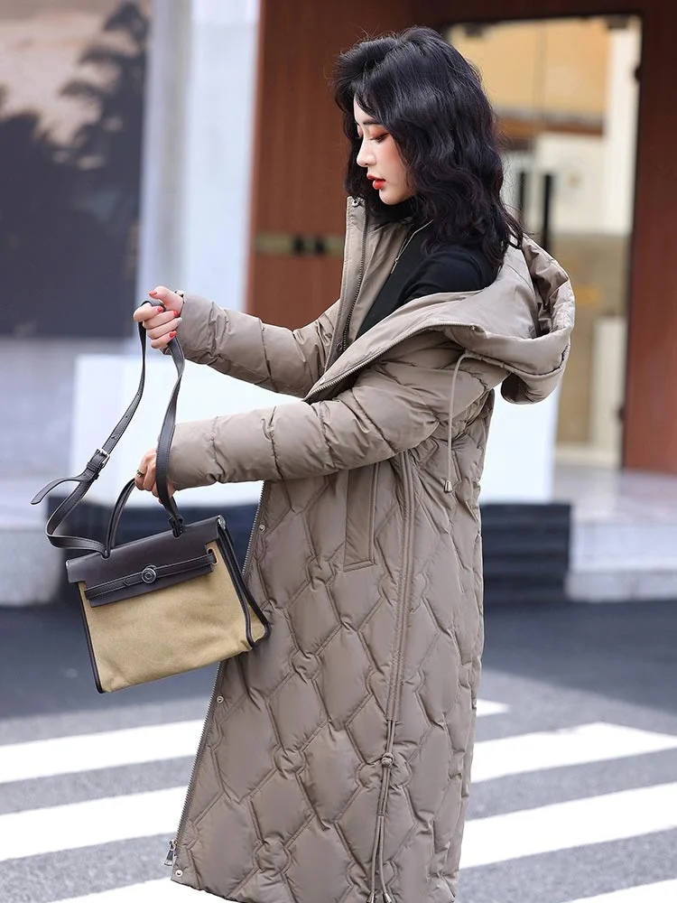 2022 New Parkas Women Winter Jacket Snow Wear Long Coat Hooded Warm Parka Female Hooded Cotton Padded Jackets Outwear