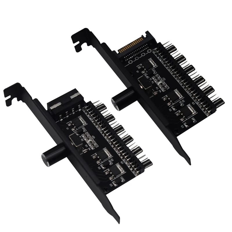 

4Pin Power PC Fan Controller PC Case Fans Temperature Control CPU Cooling HUB Pic-bit PWM Fan Hub PC Case Fan Drop Shipping