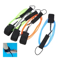 1 pc heavy duty 7mm 10ft straight surfboard leash leg rope with stainless steel double swivels and padded neoprene ankle strap