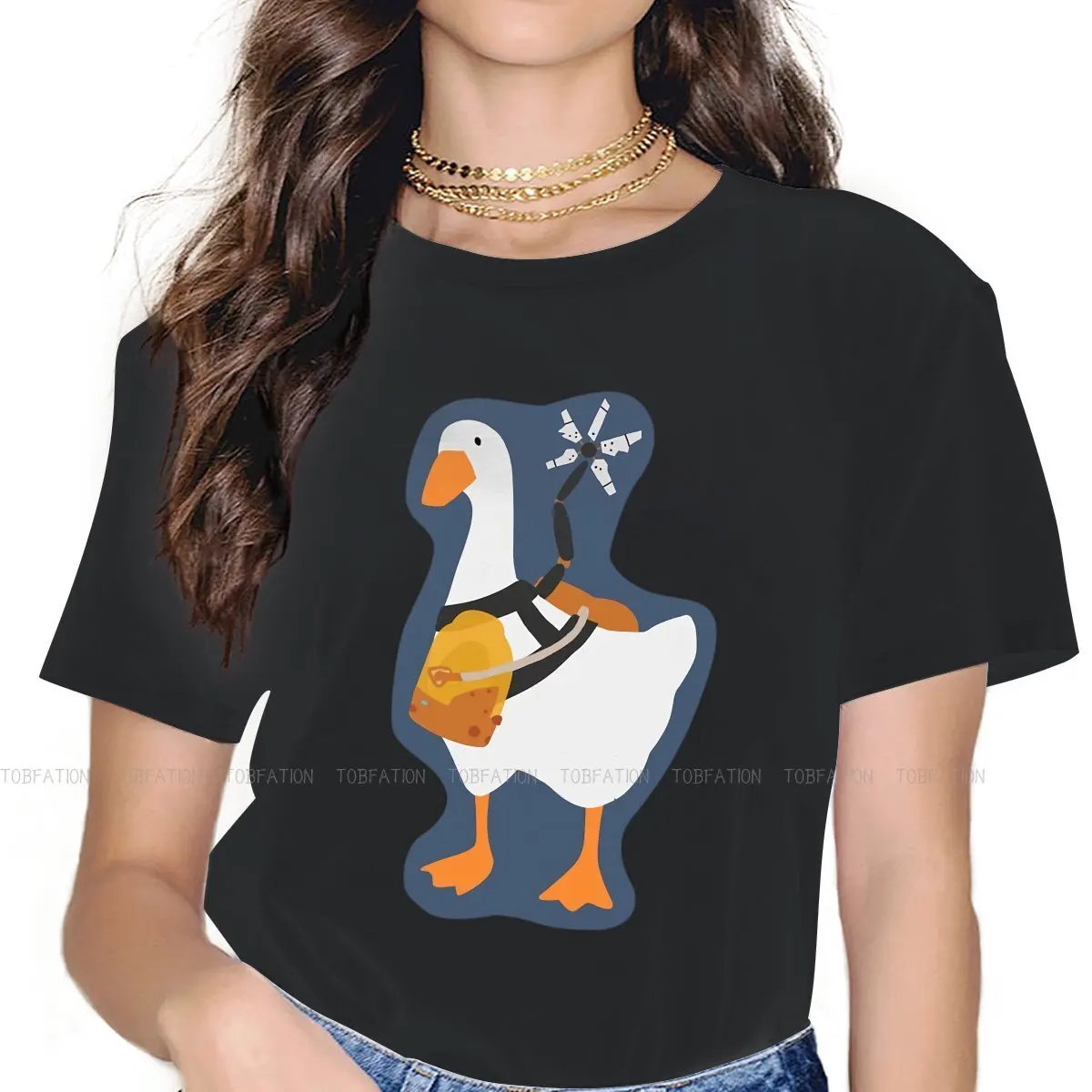 

Untitled Goose Game Women T Shirt Death Honking Female Tops 5XL Harajuku Kawaii Tees Ladies Oversized Tshirt