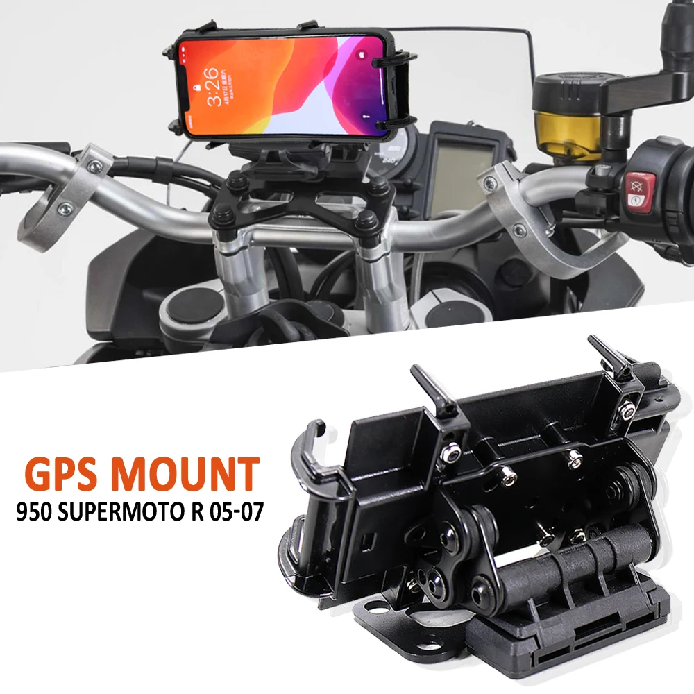 

NEW Motorcycle Accessories Phone Holder GPS Navigator Mounting For 950 Supermoto /R 2005 2006 2007