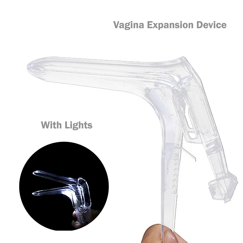 

1Pcs Clear Vagina Expansion Device With Lights Adult Genitals Anal Vaginal Dilator Colposcopy Speculum Medical Feminine Hygiene