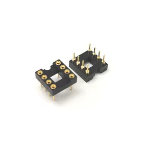 DLHiFi 10pcs DIP-8 op amp sockets Gold plated DIP8 IC seat for muses02 opa627 5532 LM49720 opa2604ap DAC Amplifier