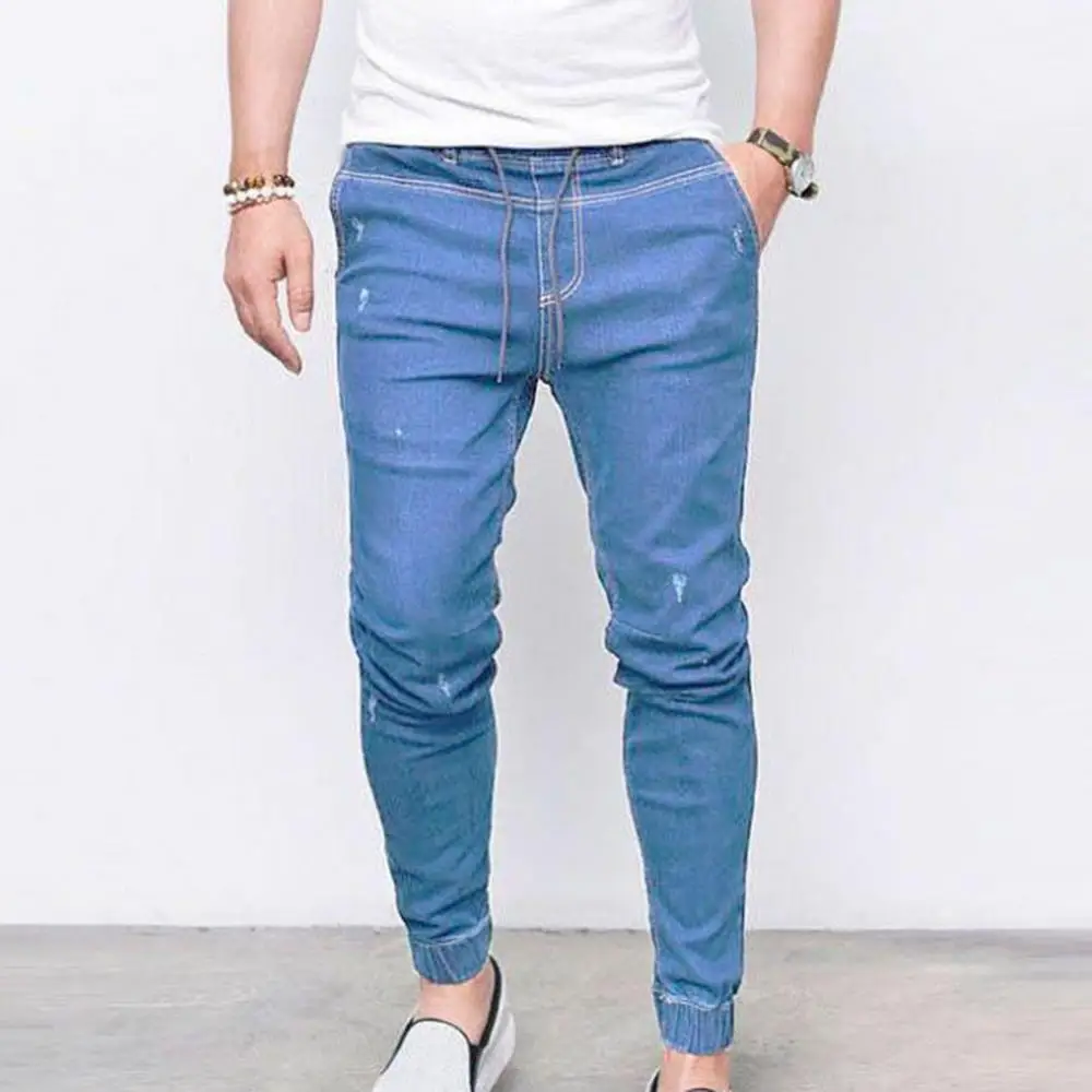

Pants Pencil Jeans Men Skinny Denim Trousers Denim Trousers Plus Size Jogger Elastic Waist Trousers