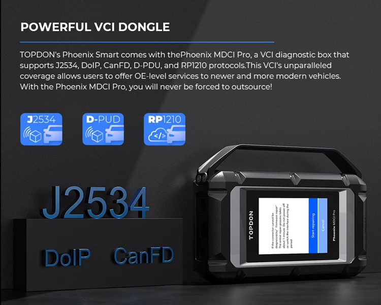 TOPDON Phoenix Smart Все универсальный 24 В грузовик диагностический станок 12 и