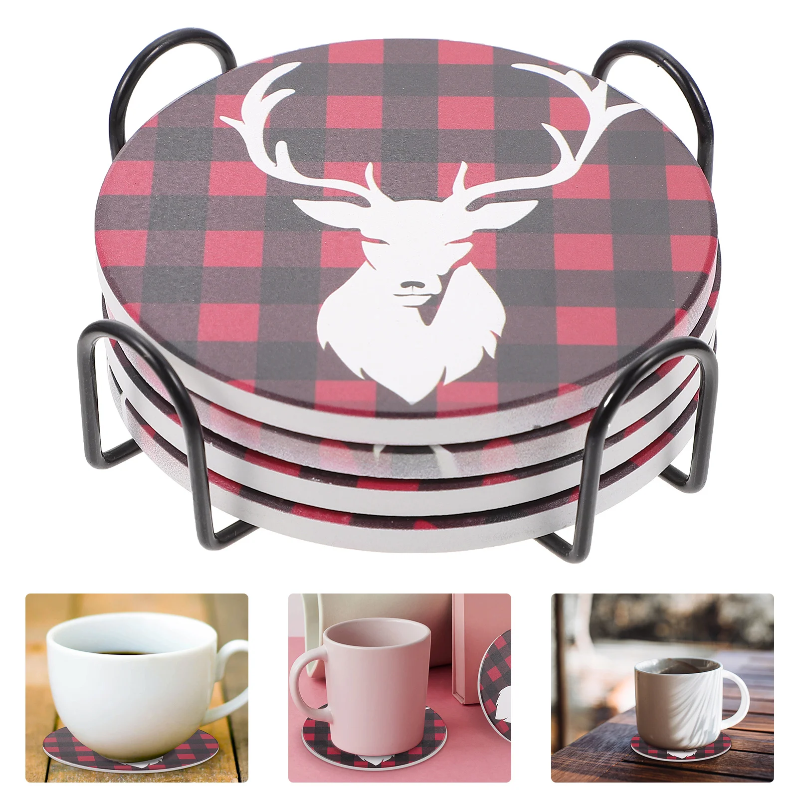

1 Set Xmas Household Bowl Coasters Tabletop Cup Pad